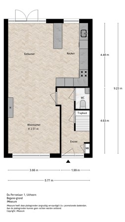 Floor plan - Du Perronlaan 1, 1422 CP Uithoorn 