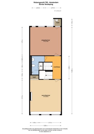 Floor plan - Keizersgracht 700, 1017 EV Amsterdam 