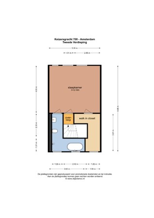 Floor plan - Keizersgracht 700, 1017 EV Amsterdam 