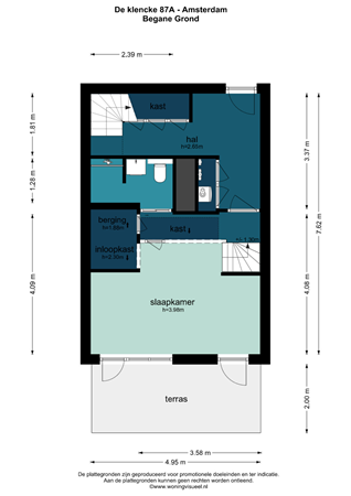 Plattegrond - De Klencke 87A, 1083 HH Amsterdam - WV_4715_BG.jpg