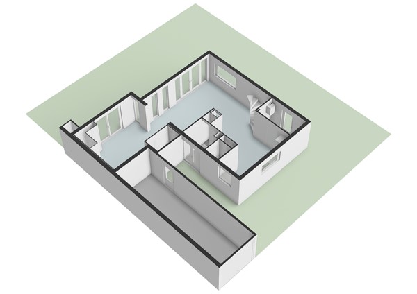 In de Wolken 256, 1186 BR Amstelveen - In de Wolken 256 - Amstelveen - Perceeltekening - 3D  _6.jpg