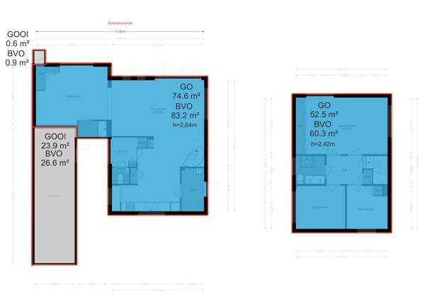 In de Wolken 256, 1186 BR Amstelveen - In de Wolken 256 - Amstelveen - NEN plattegrond - 2D.jpg