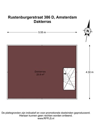 Rustenburgerstraat 386D, 1072 HG Amsterdam - 2D Dakt.jpg