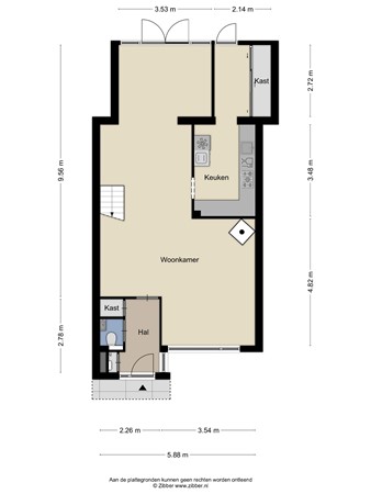 Floorplan - Johannes Vermeerstraat 23, 7021 DK Zelhem