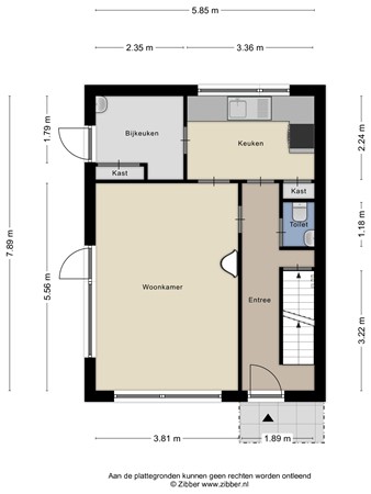 Floorplan - Donker Curtiuslaan 2, 7003 AH Doetinchem
