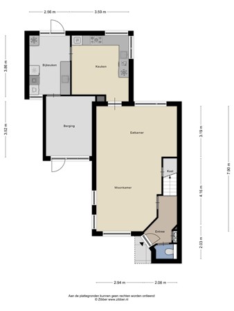 Floorplan - Kreunenskamp 13, 7255 WC Hengelo (Gld)