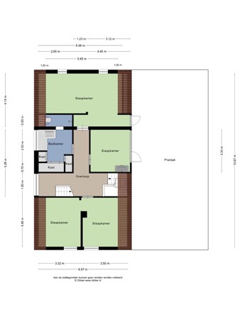 Floorplan - Kapelweg 28, 7065 AN Sinderen
