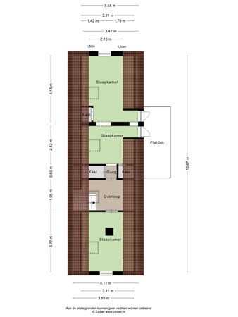 Floorplan - Kapelweg 28, 7065 AN Sinderen
