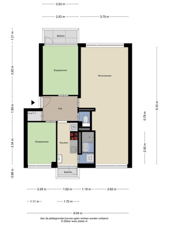 Floorplan - Vondelstraat 194, 7002 AW Doetinchem