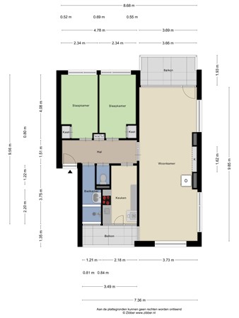 Floorplan - Arnhemsestraatweg 47, 6881 ND Velp