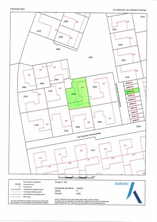 Van Weerden Poelmanstraat 249, 6417 EM Heerlen - Kadastrale kaart ingetekend-4.jpg
