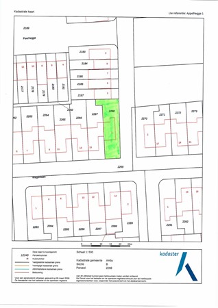 Appelhegge 1, 6225 KB Maastricht - Kadastrale kaart ingetekend-130.jpg