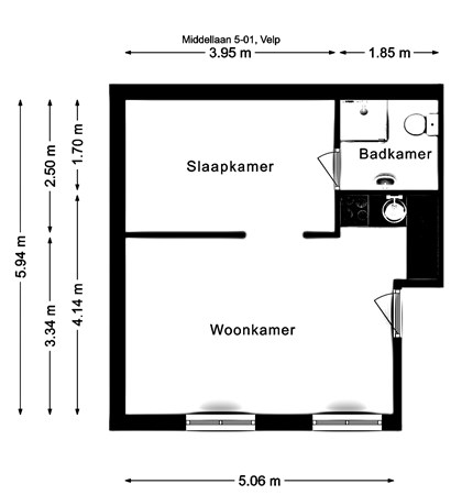 Middellaan, 6881 RP Velp - Middellaan 5-01, Velp-z:w.jpg