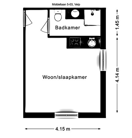 Middellaan, 6881 RP Velp - Middellaan 5-03, Velp-z:w.jpg