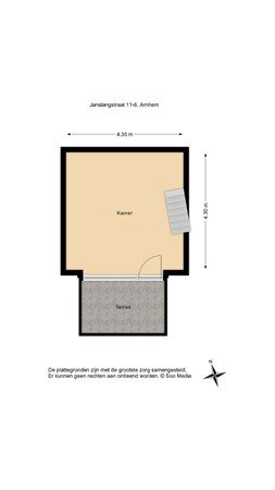 Janslangstraat 11-6, 6811 GG Arnhem - plattegrond dakkamer appartement centrum Arnhem Mauritshuis Makelaars.jpg