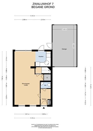 Floorplan - Zwaluwhof 7, 6181 KH Elsloo