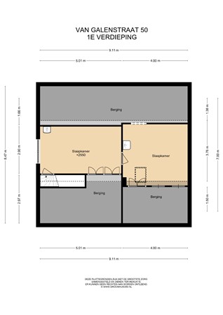 Floorplan - Van Galenstraat 50, 6163 XW Geleen