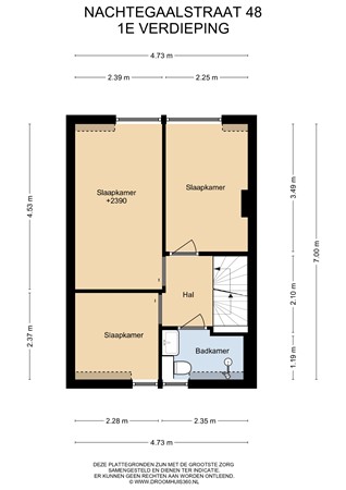 Floorplan - Nachtegaalstraat 48, 6165 BM Geleen