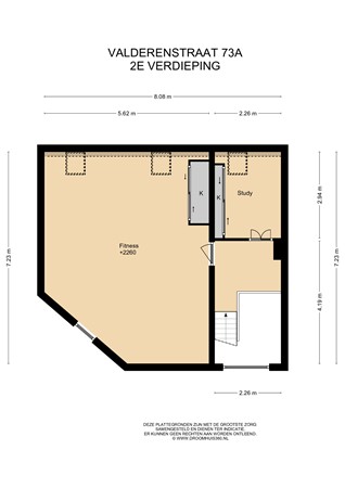 Floorplan - Valderenstraat 73A, 6163 GC Geleen