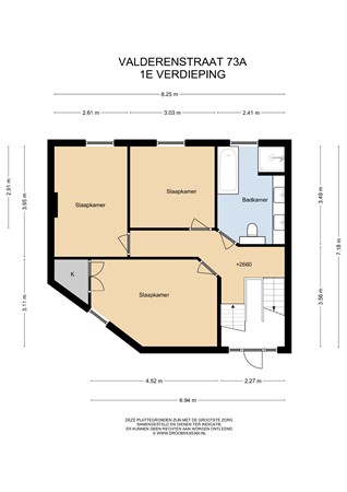 Floorplan - Valderenstraat 73A, 6163 GC Geleen