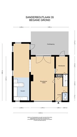 Floorplan - Sanderboutlaan 35, 6171 BB Stein