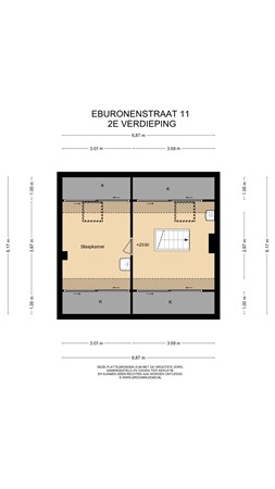 Floorplan - Eburonenstraat 11, 6171 BG Stein