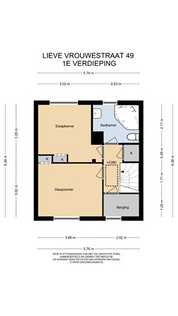 Floorplan - Lieve Vrouwestraat 49, 6161 VX Geleen