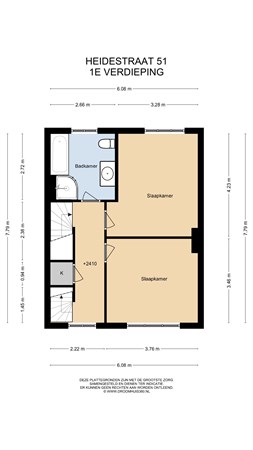 Floorplan - Heidestraat 51, 6163 VS Geleen