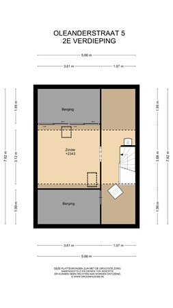 Floorplan - Oleanderstraat 5, 6101 BX Echt