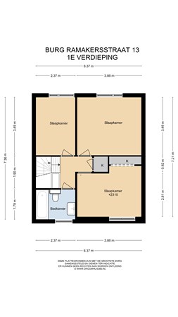 Floorplan - Burg. Ramakersstraat 13, 6151 GT Munstergeleen