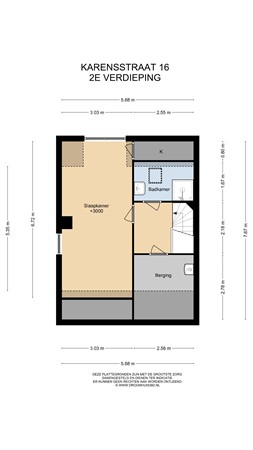 Floorplan - Karensstraat 16, 6121 ZA Born