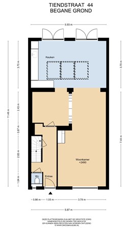 Floorplan - Tiendstraat 44, 6181 GK Elsloo