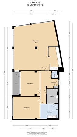 Floorplan - Markt 73, 6191 JK Beek