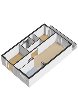 Kleiburg 809, 1104 EA Amsterdam - Kleiburg 809 - Appartement - 3D.jpg