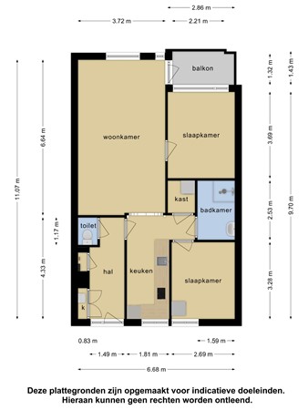 Floorplan - Wilhelminalaan 151, 5482 AR Schijndel