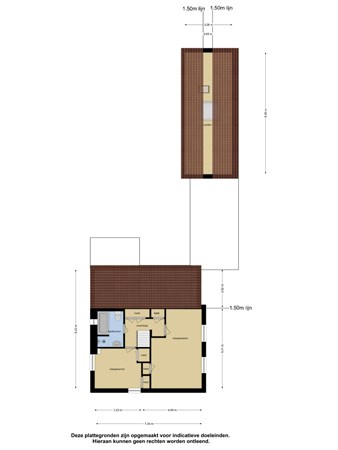 Floorplan - Deken Baekersstraat 118, 5482 JJ Schijndel