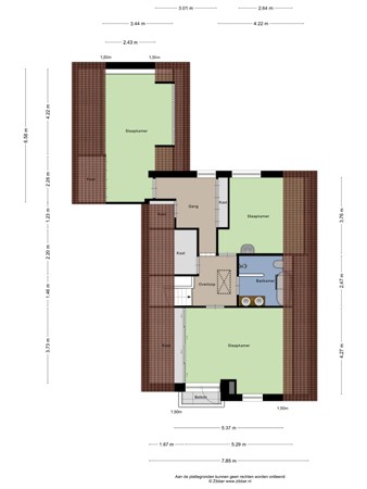 Floorplan - Hopveld 45, 5482 LW Schijndel