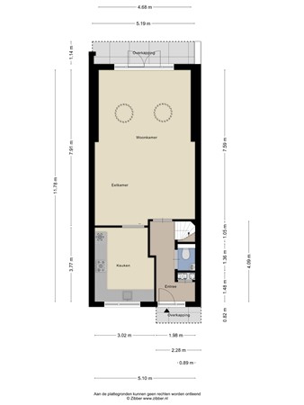 Floorplan - Korenmolen 9, 5481 MS Schijndel