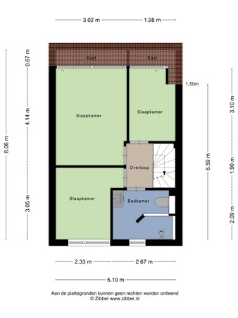 Floorplan - Korenmolen 9, 5481 MS Schijndel