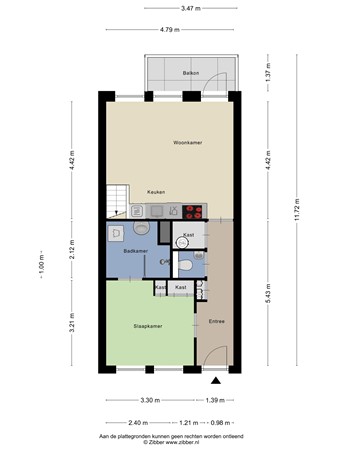 Floorplan - Boschweg 61-12, 5481 EC Schijndel