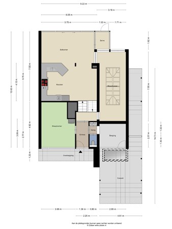 Floorplan - Kerkendijk 108, 5482 KK Schijndel