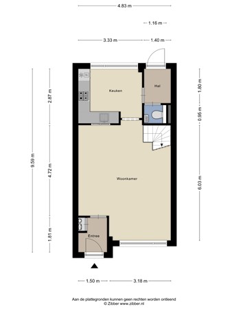 Floorplan - Karel Doormanstraat 75, 5481 HT Schijndel