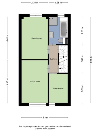 Floorplan - Karel Doormanstraat 75, 5481 HT Schijndel