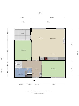 Floorplan - Conventstraat 48, 5481 CP Schijndel