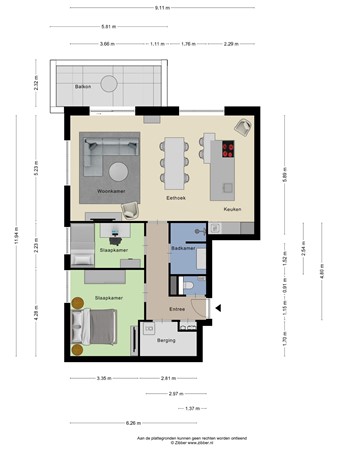 Floorplan - Kouterven 7, 5464 PX Veghel