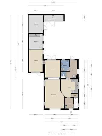 Floorplan - Bunderstraat 36A, 5481 KE Schijndel