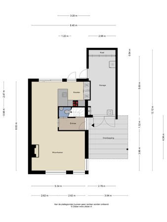 Floorplan - Bartokstraat 32, 5481 PB Schijndel