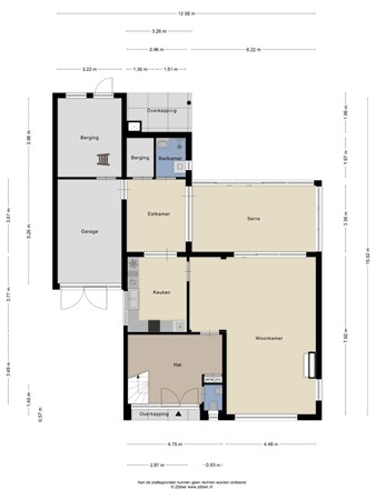 Floorplan - Bunderstraat 93, 5481 KC Schijndel