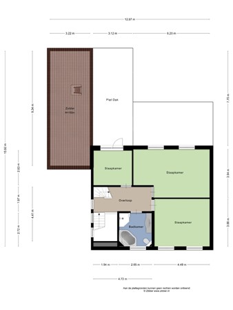 Floorplan - Bunderstraat 93, 5481 KC Schijndel