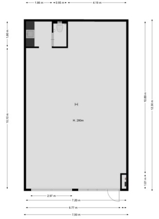 Floorplan - Ambachtstraat 47, 5481 SM Schijndel